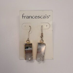 Francesca's Gold and Multicolor Stone Earrings